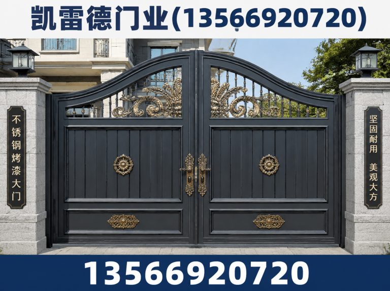 东阳市不锈钢烤漆大门展示图